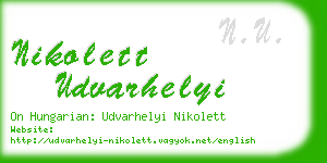 nikolett udvarhelyi business card